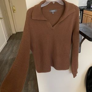V neck oversized sweater